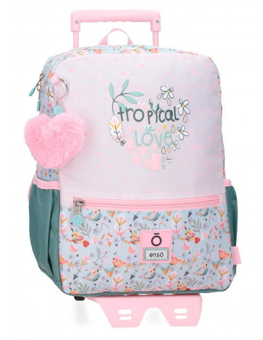 96423T1 ADAPT. BACKPACK 32CM.W/TROLLEY  TROPICAL LOVE